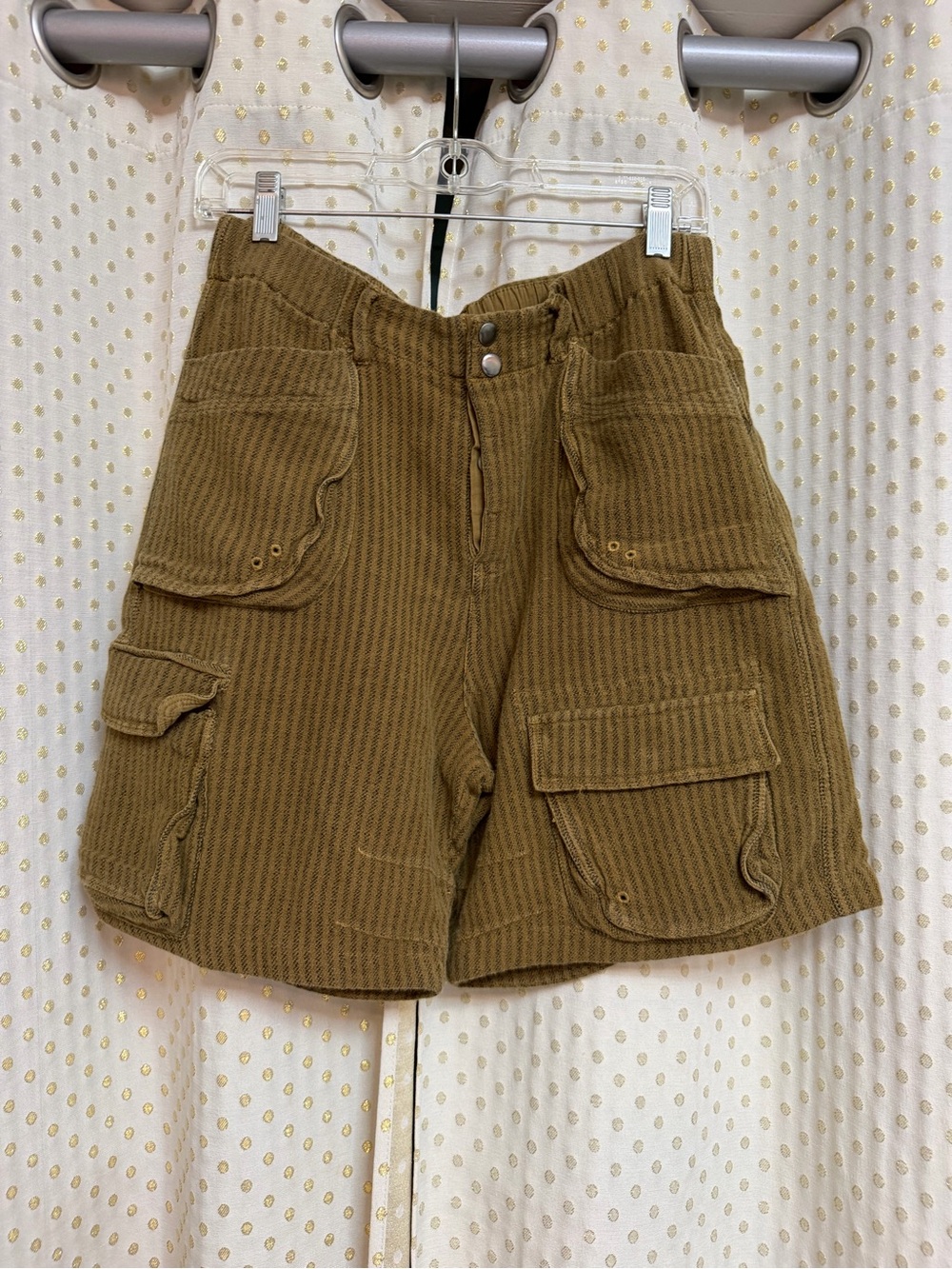 Free People "Tahiti" Corduroy Cargo Shorts.